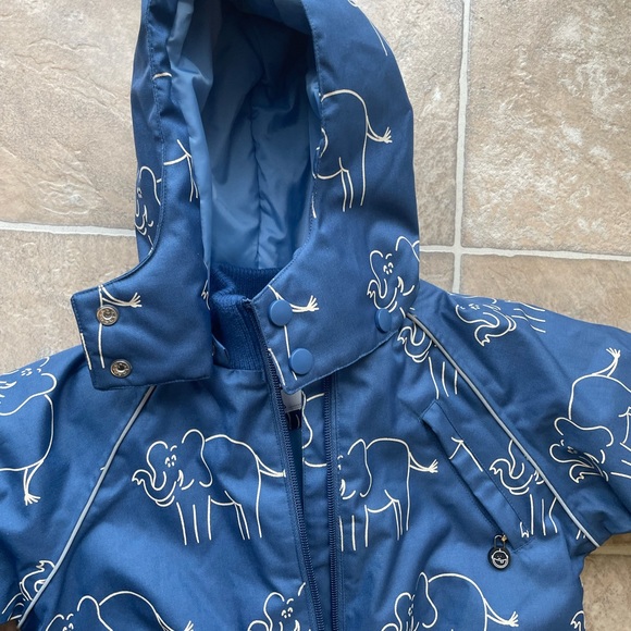 Jacket kids unisex Elephant print jacket w fleece lining - Picture 9 of 13